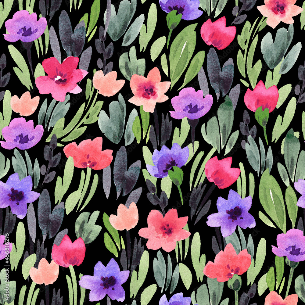 Fototapeta premium Floral seamless pattern. Fabric and packaging design.
