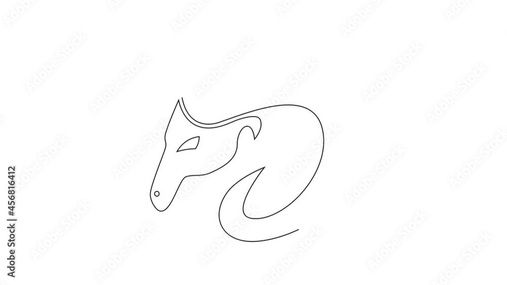 Self drawing aries horoscope zodiac sign logo. Isolated icon hd animation. Self drawing aries horoscope zodiac sign logo. Isolated icon hd animation.