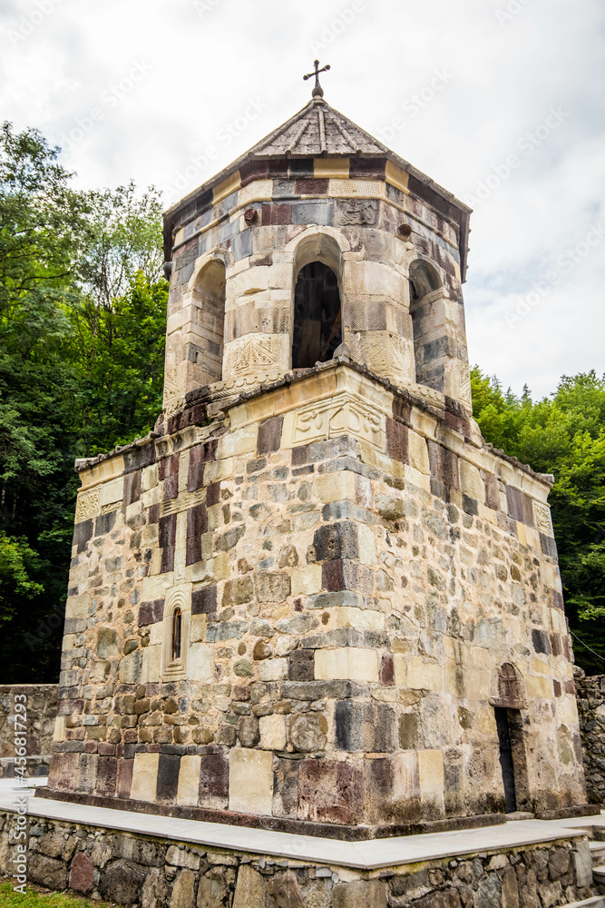 Mtsvane Monastery bell tower near Batumi Georgia pilgrimage destination