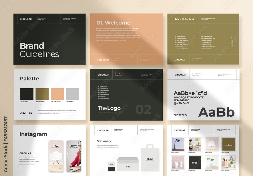 Brand Guidelines Identity Brochure Stock Template Adobe Stock
