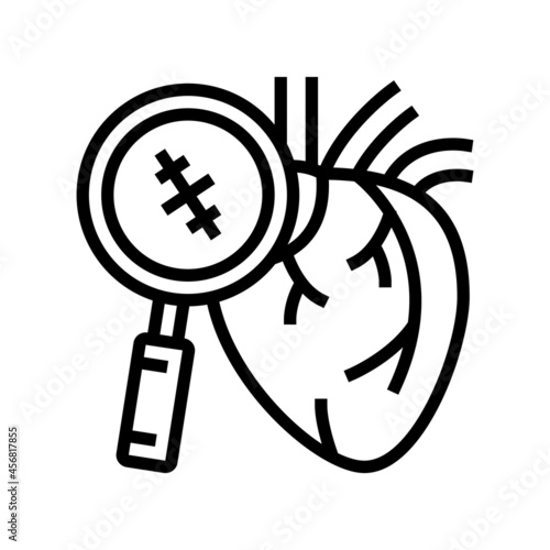 heart surgery line icon vector. heart surgery sign. isolated contour symbol black illustration