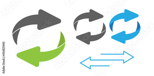 Page turn or back arrow flat vector set