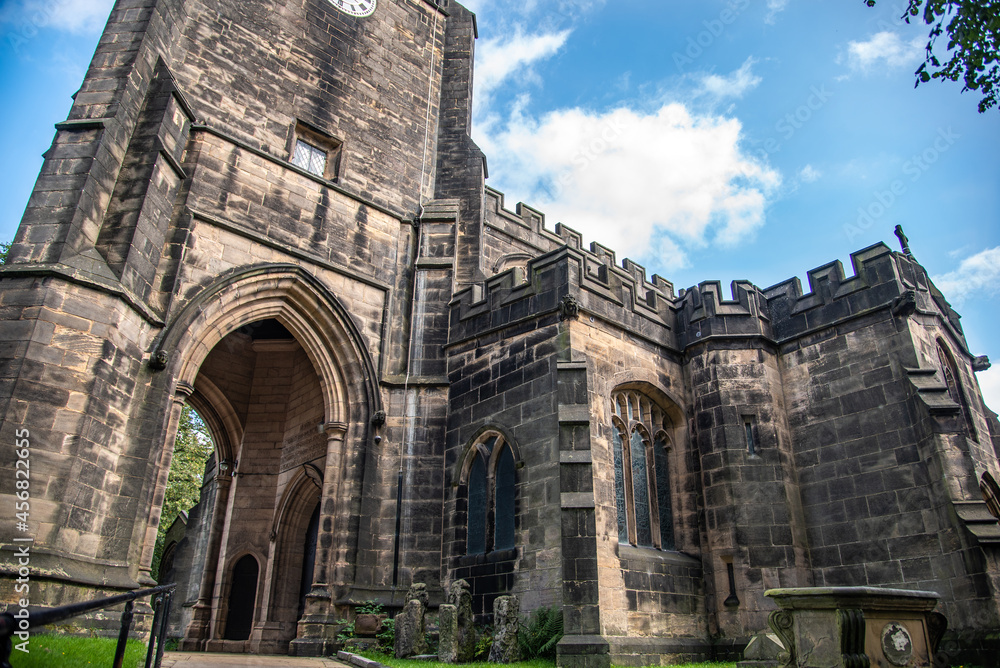 A view of old stone chapel, Northleach, Cotswold, UK. A view of old stone chapel, Northleach, Cotswold, UK.