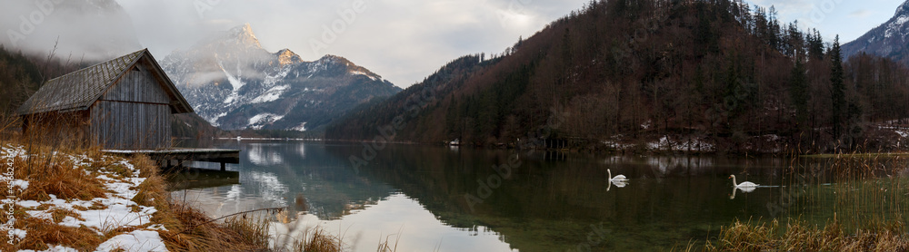 Lake Leopoldstein or Turquoise perl in Austria