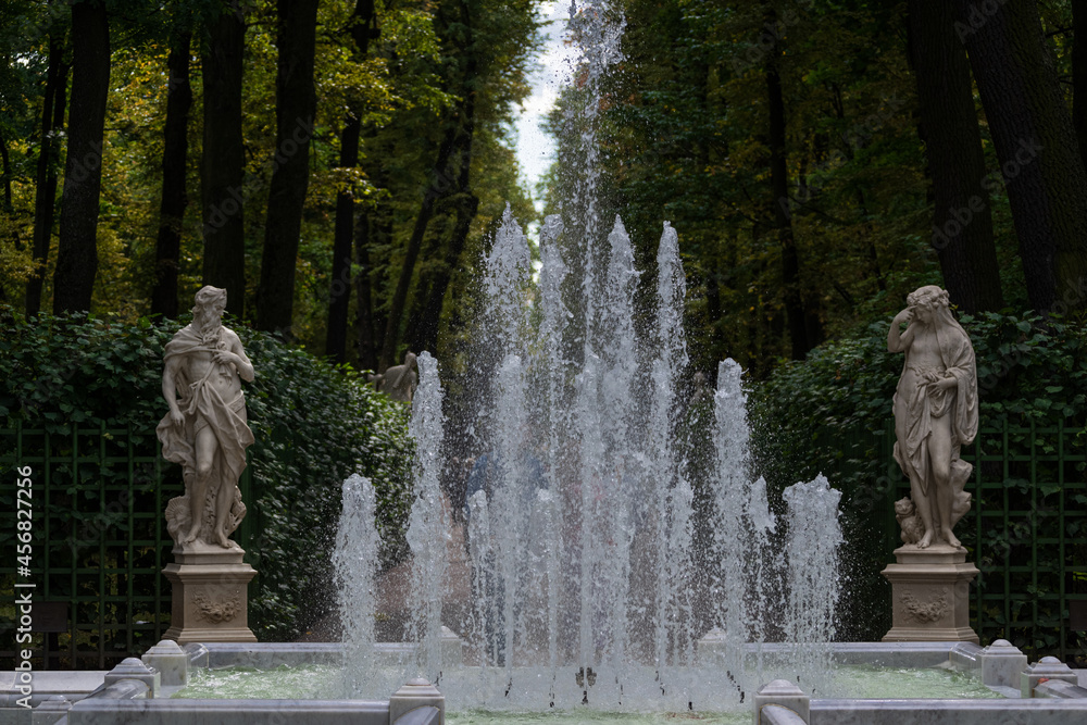 The fountain in Summer Garden, Saint Petersburg, Russia