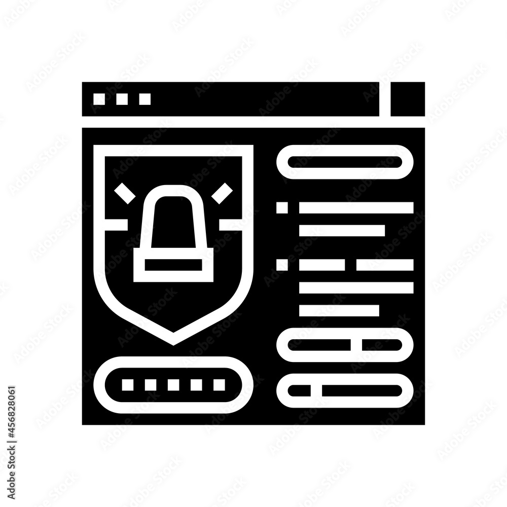 protection system glyph icon vector. protection system sign. isolated contour symbol black illustration protection system glyph icon vector. protection system sign. isolated contour symbol black illustration