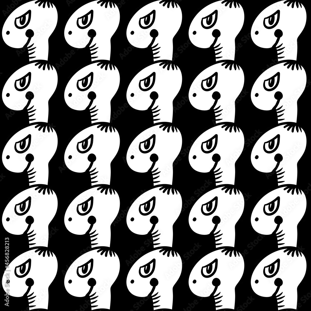 seamless pattern of cute monster cartoon seamless pattern of cute monster cartoon