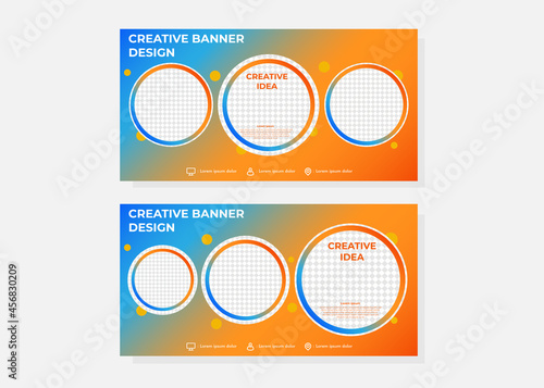 creative idea gradient banner design template