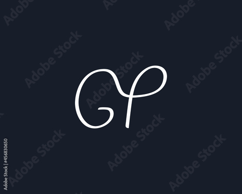 creative letter GP logo design vector template