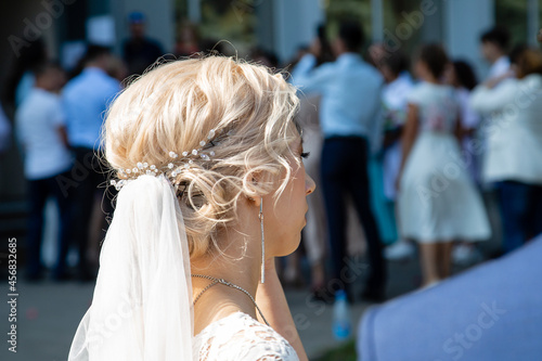 original wedding hairstyle, back view