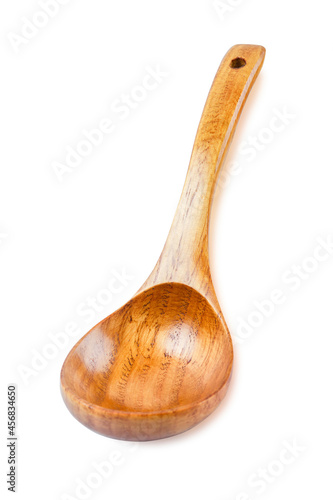 Wooden spoon isolated on white background, clipping path.