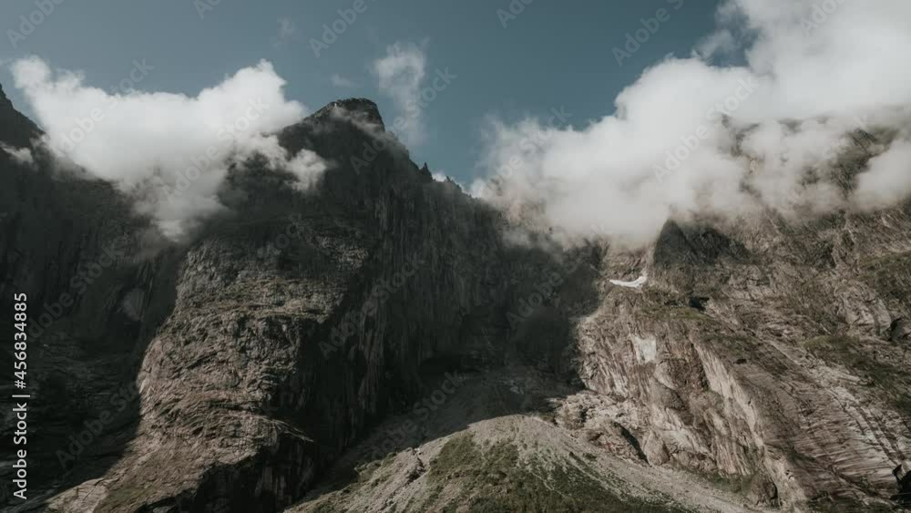 Time lapse of The Troll Wall in Norway - the tallest vertical rock face in Europe Time lapse of The Troll Wall in Norway - the tallest vertical rock face in Europe