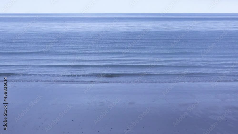 海岸_夜明けの砂浜の波_50 海岸_夜明けの砂浜の波_50