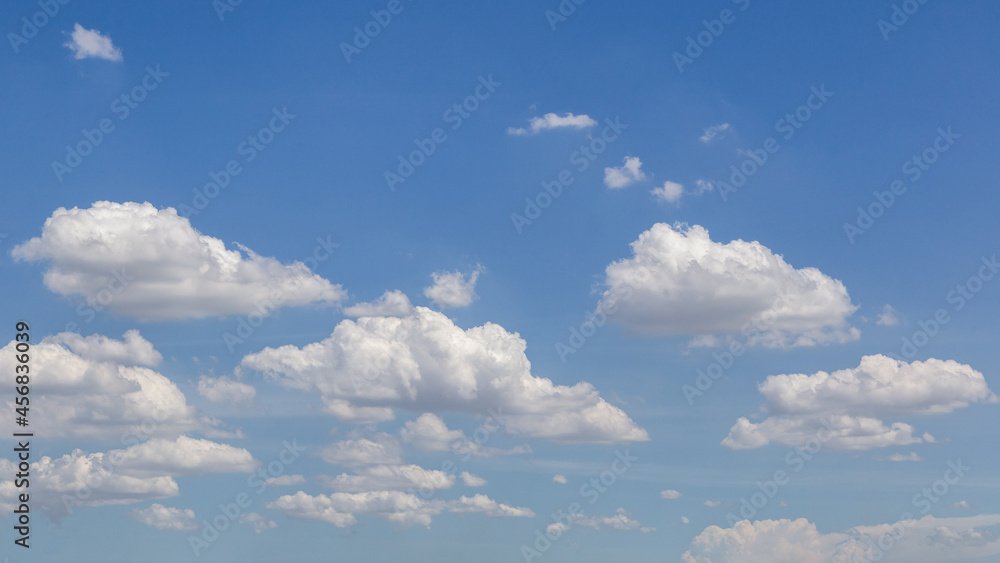 Fototapeta premium Blue sky with clouds background.