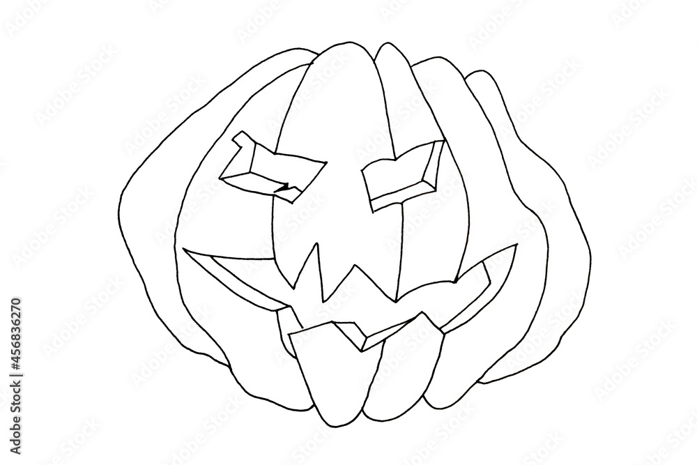 Halloween pumpkin outline isolated Halloween pumpkin outline isolated