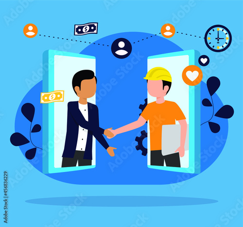Gig Economy online job concept