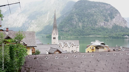 Overview of Hallstatt the city from Frozen photo