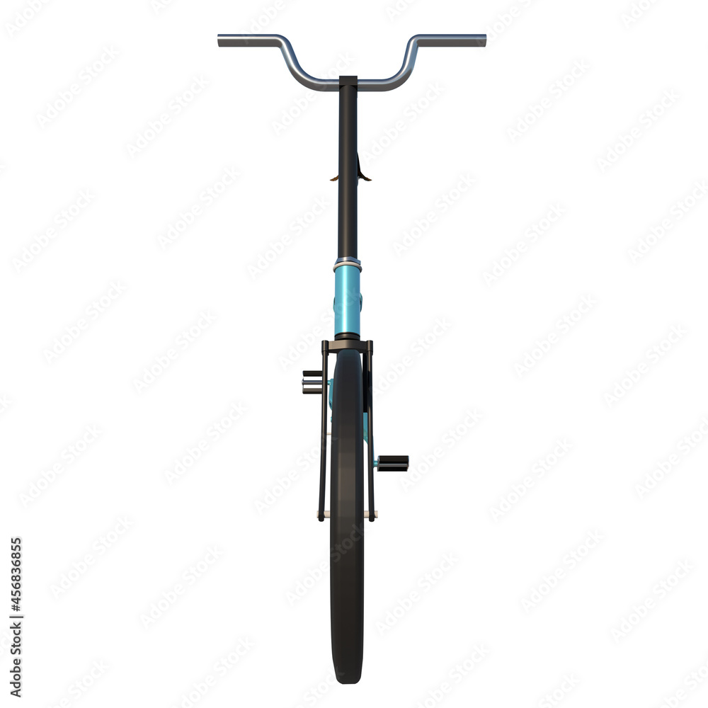 Bicycle 4 - Front view white background 3D Rendering Ilustracion 3D Bicycle 4 - Front view white background 3D Rendering Ilustracion 3D