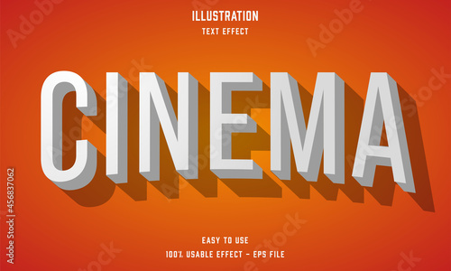 Cinema editable text effect template with abstract style use for business brand and movie company logo