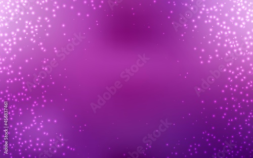 Light Pink vector pattern with night sky stars.