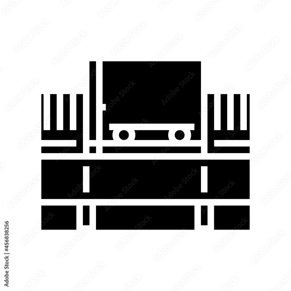 bulk handling system glyph icon vector. bulk handling system sign. isolated contour symbol black illustration bulk handling system glyph icon vector. bulk handling system sign. isolated contour symbol black illustration