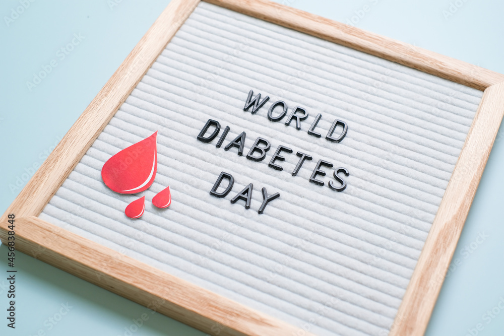 World diabetes day aisolated on a blue background. World diabetes day aisolated on a blue background.
