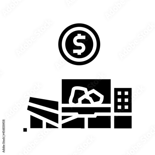 plant and equipment sales glyph icon vector. plant and equipment sales sign. isolated contour symbol black illustration