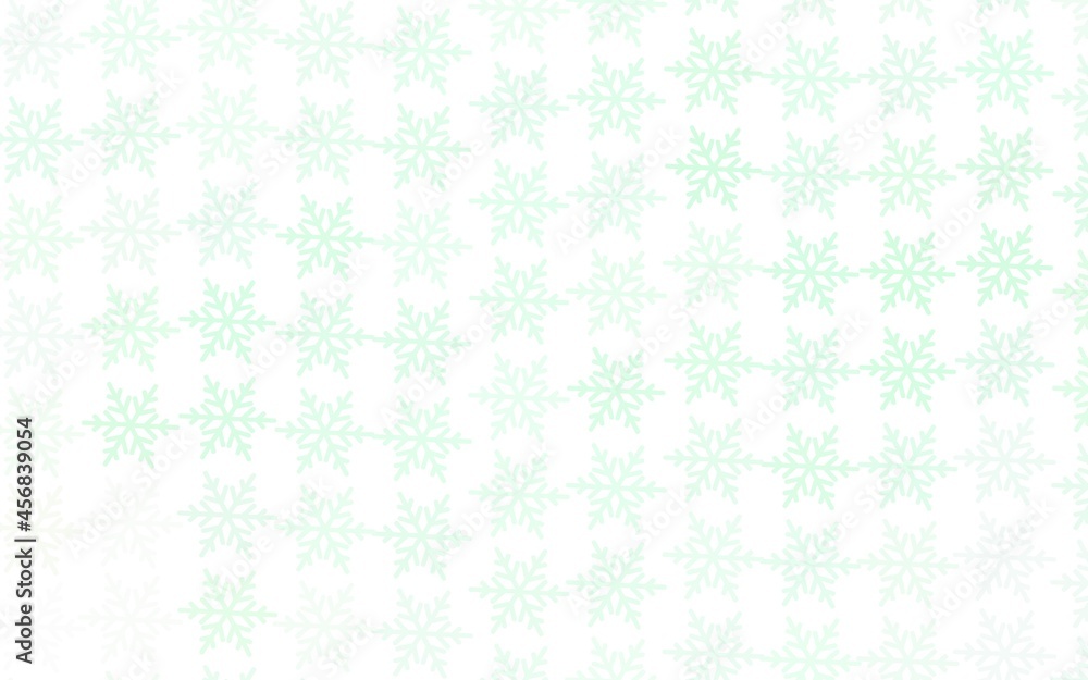 Light Green vector texture with colored snowflakes, stars.