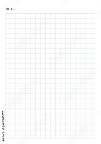 Line grid document template illustration for memo, schedule, planner, diary etc. grid paper.