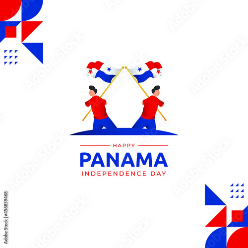 3 november panama independence day background vector image