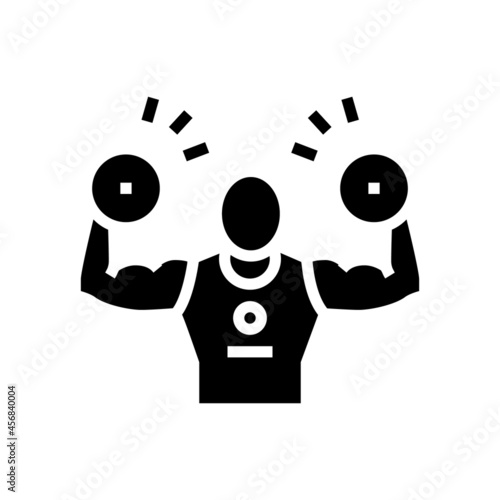 powerlifting sport glyph icon vector. powerlifting sport sign. isolated contour symbol black illustration