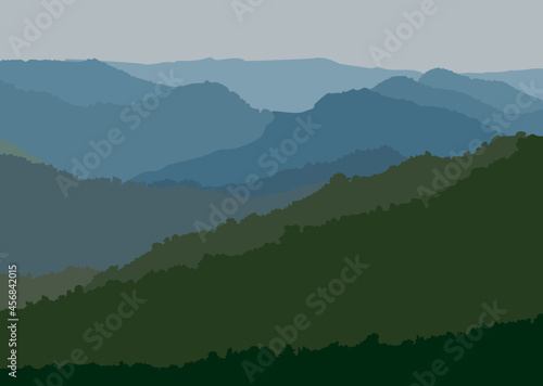 landscape mountain vector illustrated 
