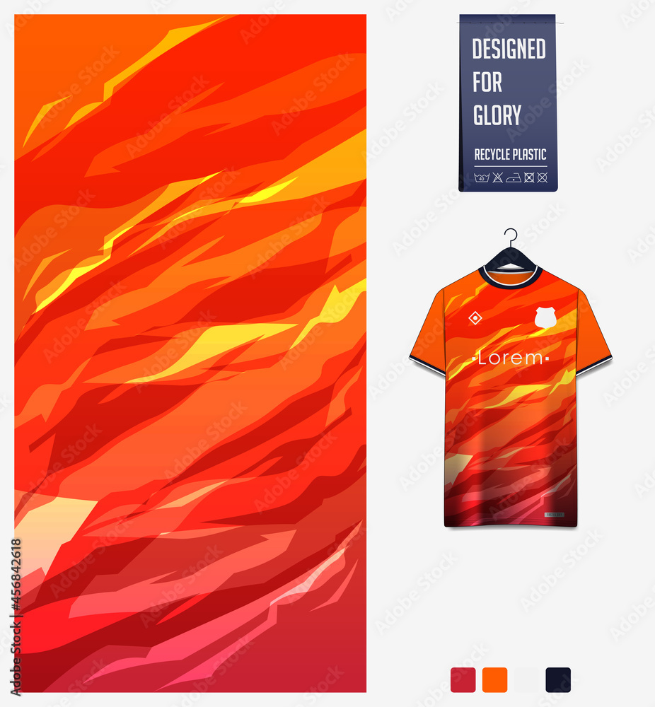 Premium Vector  Orange football jersey template