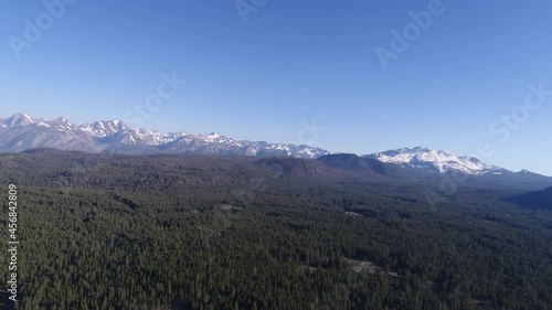 Aerial Mammoth Lakes Region Snow Mountains photo