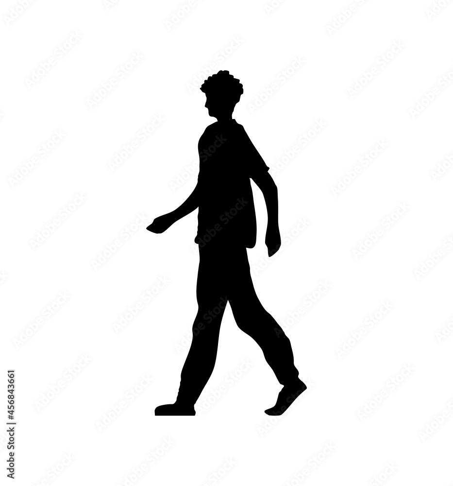 silhouette man walking