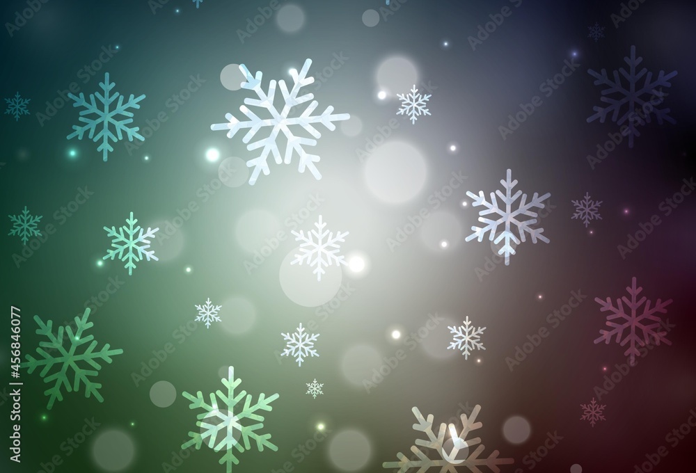 Dark Green vector background in Xmas style. Dark Green vector background in Xmas style.