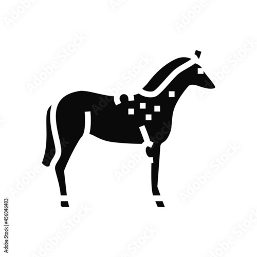 brucellosis horse glyph icon vector. brucellosis horse sign. isolated contour symbol black illustration