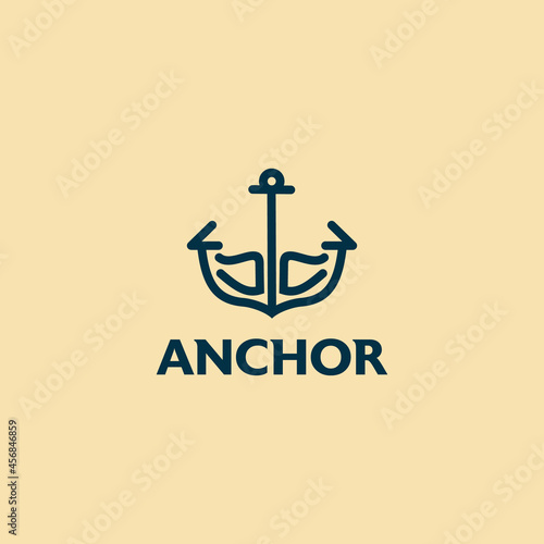 Ancor icon isolated on white background. simple logo ancor, Vector illustrations. Ep 10.