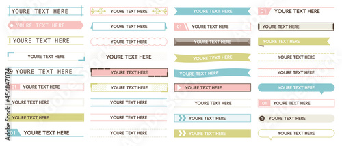 カラフルなタイトルデザインのセット