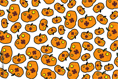 Pumpkin Halloween pattern 