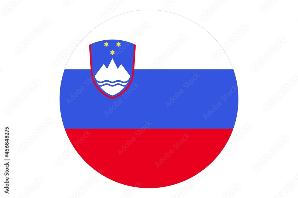 Circle flag vector of Slovenia on white background. Circle flag vector of Slovenia on white background.