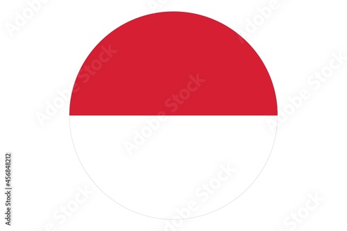 Free Download Circle flag vector of Monaco on white background. - GFXLoad