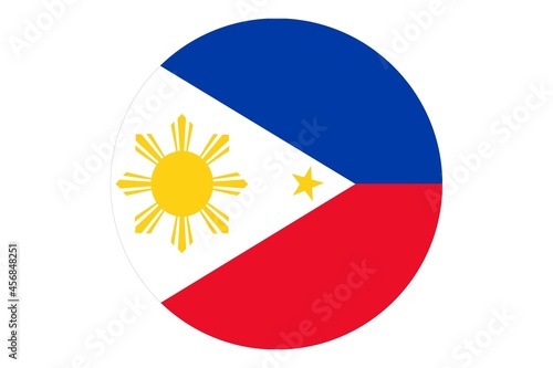 Circle flag vector of Philippines on white background.