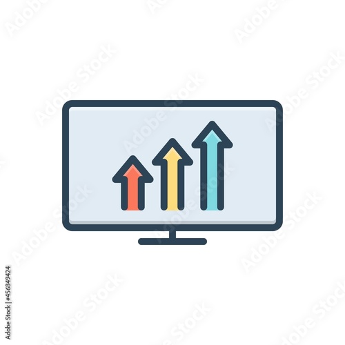 Color illustration icon for increased