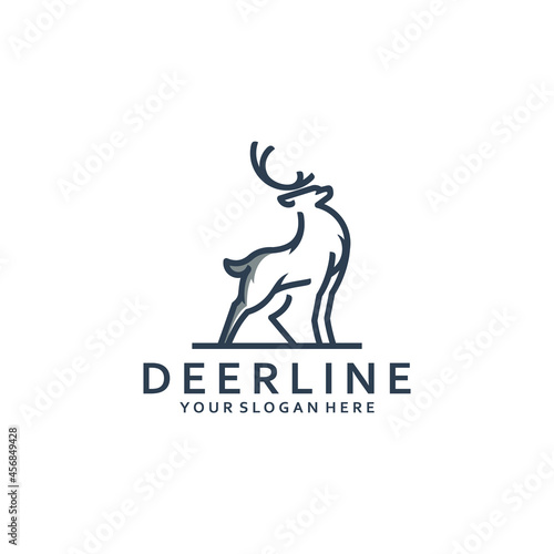 deer line art logo design inspiration