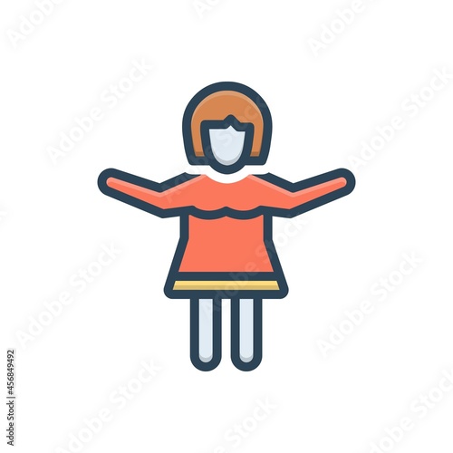 Color illustration icon for so therefore