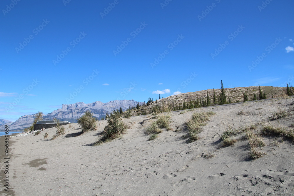 Sand And Mountains, Jasper National Park, Alberta