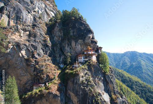 Paro Taktsang ( Taktsang Palphug Monastery or Tiger's Nest monastery) The mysterious land of the East. Bhutan in the eastern foothills of the Himalayas. Nov. 2019 photo