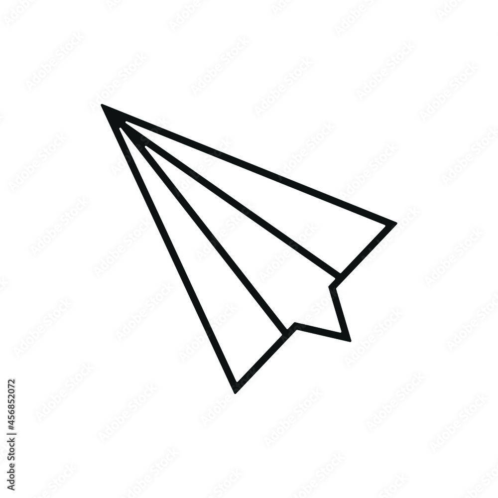 paper plane icon, on white background