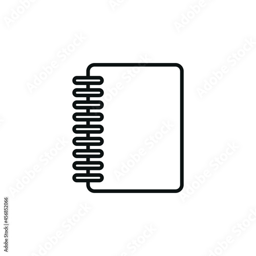 notepad icon, on white background
